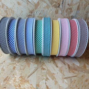 Fitas Viés Vincadas Algodão Riscas 18mm