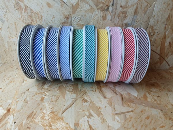 Fitas Viés Vincadas Algodão Riscas 18mm