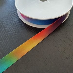 Fitas Viés Vincadas Cetim Arco-Iris 18mm