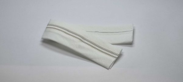 Fita Cós Costurado Galão Borracha 50mm Branco