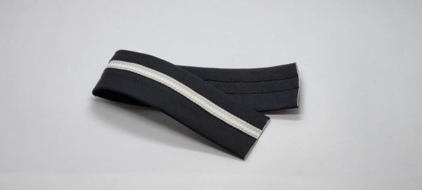 Fita Cós Costurado Galão Borracha 50mm Preto