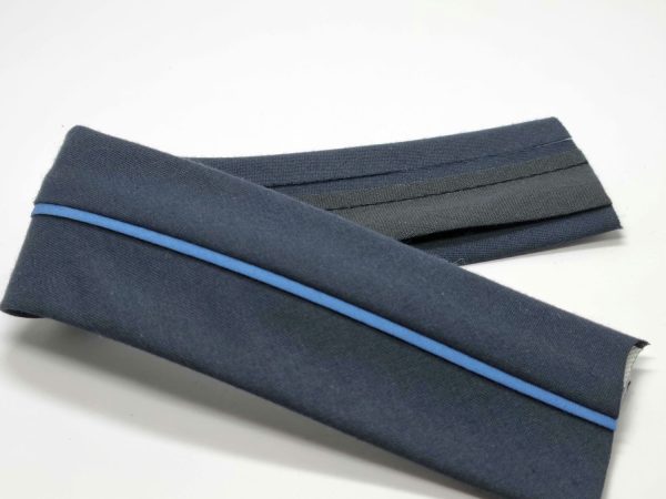 Fita Cós Termocolado com Vivo Azul e Barbatana 50mm Marinho